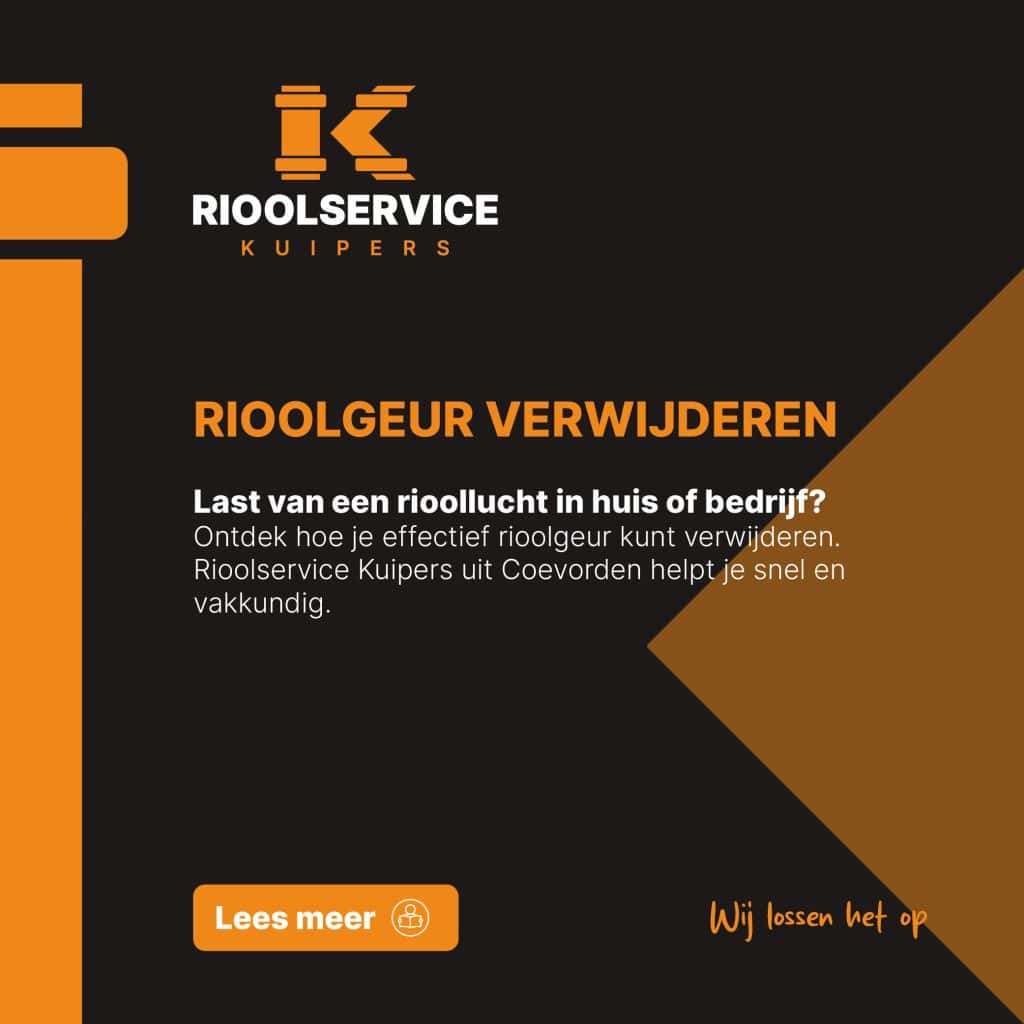Rioolgeur verwijderen