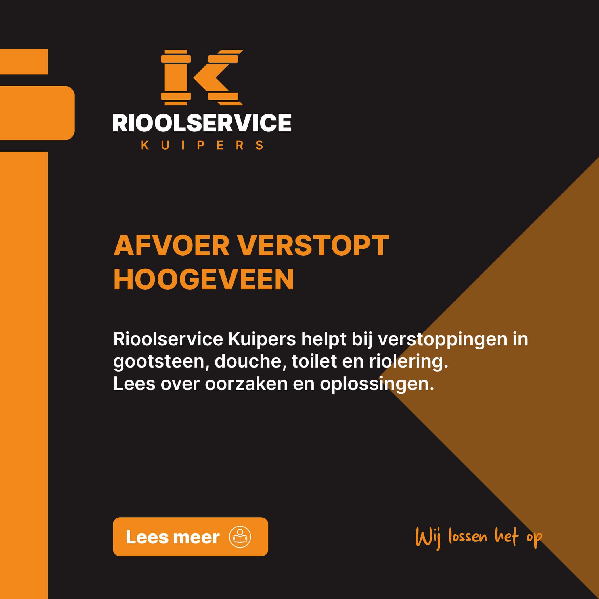 Afvoer verstopt Hoogeveen