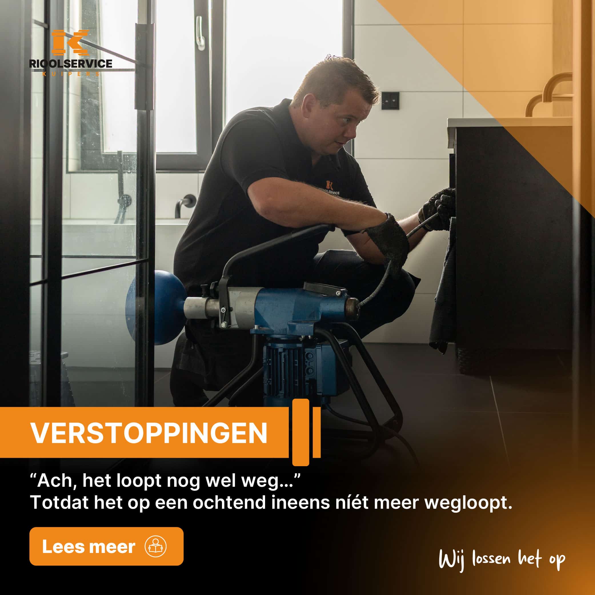 Leiding verstopt